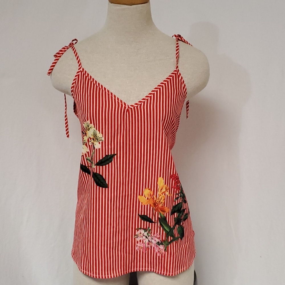 Tank top tie-up straps